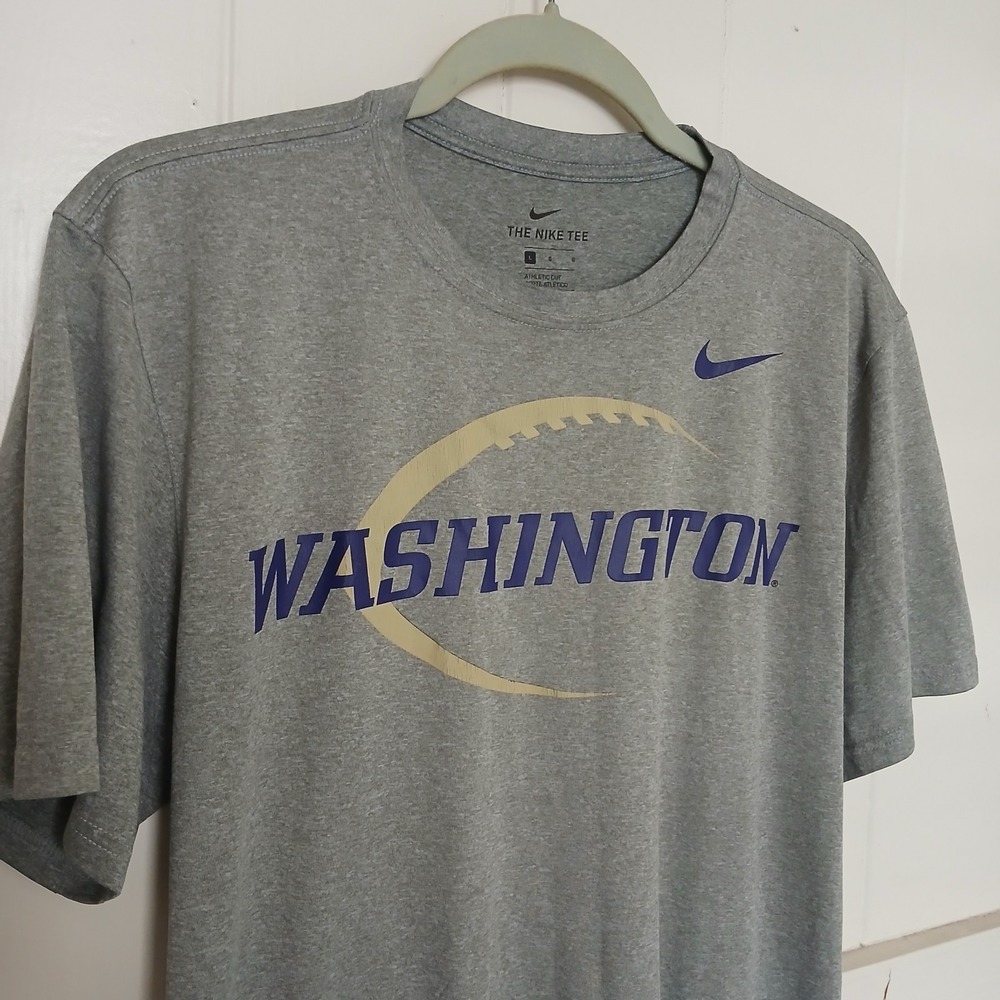 Washington Huskies Nike T-Shirt Dri-Fit Legend Men's Large Gray Athletic NCAA SS - Picture 5 of 12